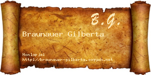 Braunauer Gilberta névjegykártya